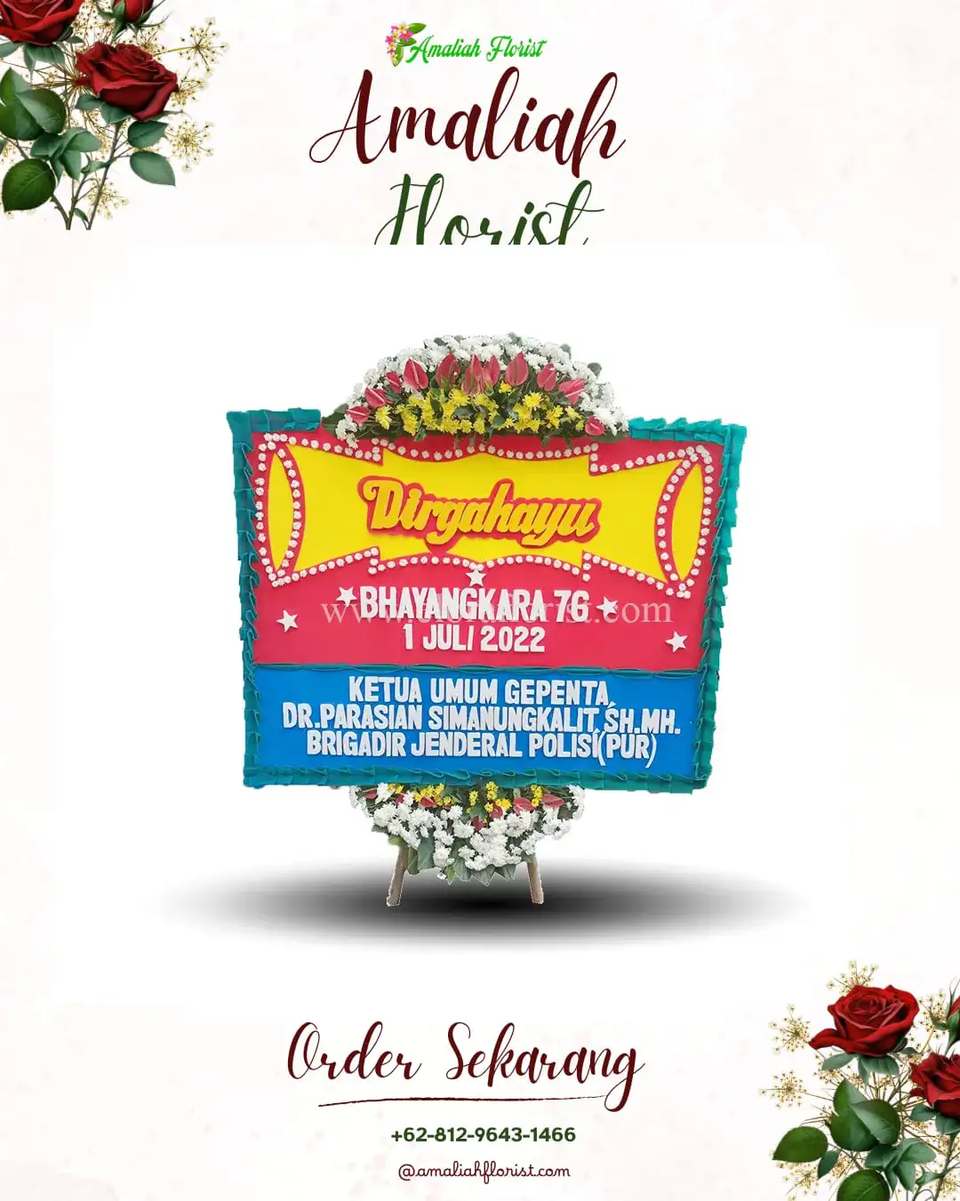 Papan Bunga HUT Ulang Tahun Kebon Melati